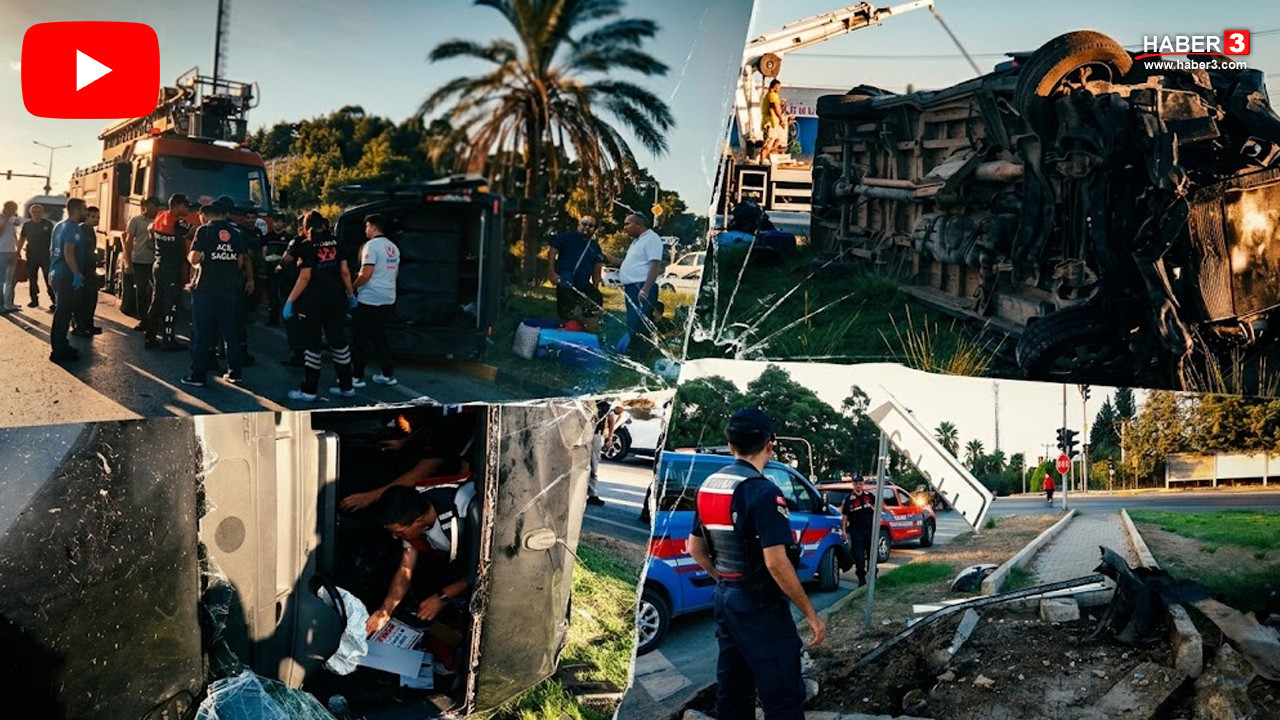 Antalya'da zincirleme facia! 17 yaralı var; korkunç kaza saniye saniye kamerada