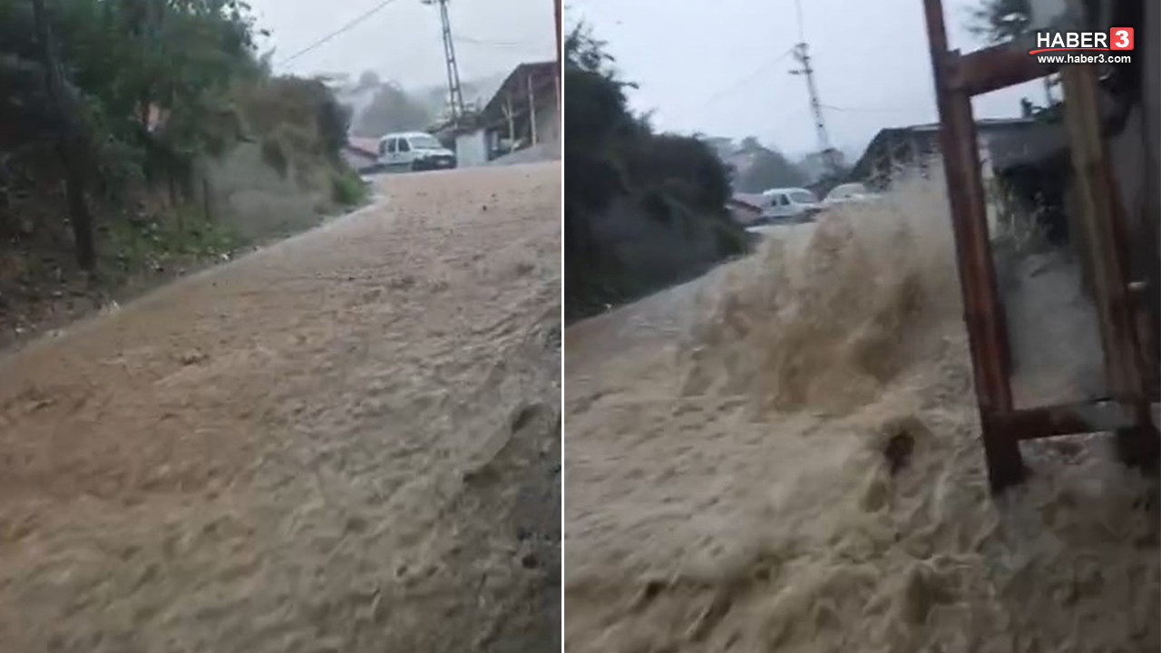 Beykoz'da rögarlar taştı; cadde göle döndü